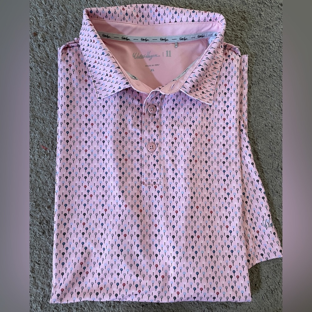 Walter Hagen Pink Golf Polo